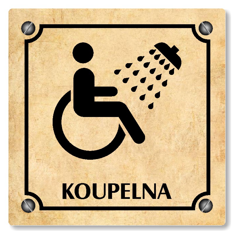 Koupelna, 80x80mm, pergamen, Kansas